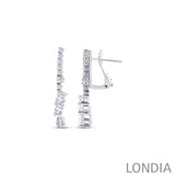 1.45 CTW Diamond Londia Divina Design Bridal Earring 18k Fine Gold