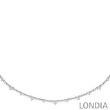 3.85 CTW Diamond Londia Lumera Design Bridal Necklace 18k Fine Gold