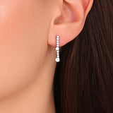 0.80 CTW Diamond Londia Lumera Design Bridal Earring 18k Fine Gold