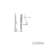 0.80 CTW Diamond Londia Lumera Design Bridal Earring 18k Fine Gold