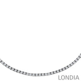 5.90 CTW Diamond Clair Design Tennis Necklace 14k Fine Gold