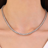5.90 CTW Diamond Clair Design Tennis Necklace 14k Fine Gold