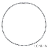 5.90 CTW Diamond Clair Design Tennis Necklace 14k Fine Gold