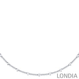 1.80 CTW Diamond Londia Heartline Design Bridal Necklace 18k Fine Gold