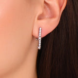 0.40 CTW Diamond Londia Heartline Design Bridal Earring 18k Fine Gold