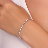 1.60 CTW Diamond Londia Heartline Design Bridal Bracelet 18k Fine Gold