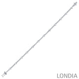 1.60 CTW Diamond Londia Heartline Design Bridal Bracelet 18k Fine Gold