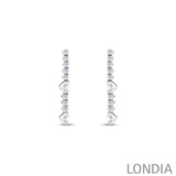 0.40 CTW Diamond Londia Heartline Design Bridal Earring 18k Fine Gold