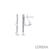0.40 CTW Diamond Londia Heartline Design Bridal Earring 18k Fine Gold