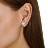 2.00 Ct. Diamond Heart Design Fancy Yellow Earring 18K Fine Gold