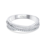 0.25 ct. Baguette Diamond Line Design Ring in 18k Fine Gold