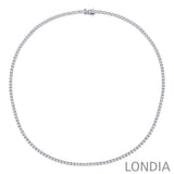 10.00 CTW Diamond Tennis Necklace 18K Fine Gold