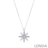 0.30 ct. Diamond Star Design Necklace 14k Fine Gold