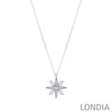 0.30 ct. Diamond Star Design Necklace 14k Fine Gold