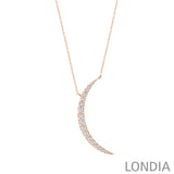 0.50 ct. Diamond Luna Design Necklace 14k Fine Gold
