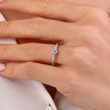 0.40 Ct. Natural Diamond Sidestone Vintage Design Ring in 14K Gold