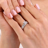 1.35 CTW Diamond Londia Bridal Ring Sets 18k Fine Gold