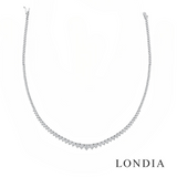 12.40 Carat Diamond Graduated Tennis Necklace