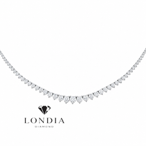 12.45 Carat Natural Diamond Graduated Tennis Necklace