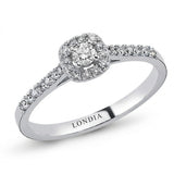 14K Gold 0.30 Carat Natural Diamond Halo Design Ring