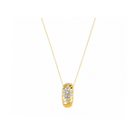 14K Gold 0.35 Carat Natural Diamond Flora Design Necklace
