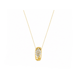 14K Gold 0.35 Carat Natural Diamond Flora Design Necklace