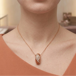 14K Gold 0.35 Carat Natural Diamond Flora Design Necklace