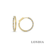 14K Gold 0.35 Ct Diamond Flexible Earrings