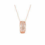 14K Gold 0.40 Carat Natural Diamond Flora Design Necklace