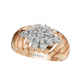 14K Gold 0.40 Carat Natural Diamond Flora Design Ring