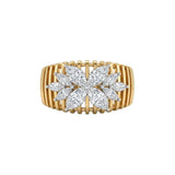 14K Gold 0.40 Carat Natural Diamond Flora Design Ring
