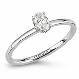 14K Gold 0.30 Carat Natural Diamond Oval Solitaire “Modern” Ring