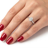 14K Gold 0.40 Carat Natural Diamond Oval Solitaire “Modern” Ring