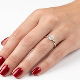 14K Gold 0.30 Carat Natural Diamond Oval Solitaire “Modern” Ring