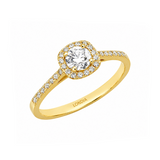 0.40 Ct. Natural Diamond Halo Design Ring