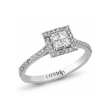 14K Gold 0.45 Carat Natural Diamond Halo Design Ring