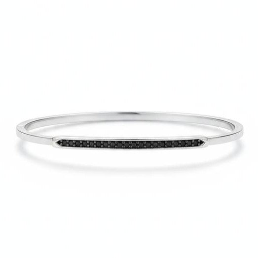 14K Gold 0.50 Carat Flexible Collection Black Diamond Men’s Bracelet