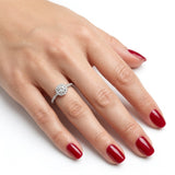 14K Gold 0.50 Carat Natural Diamond Halo Design Ring