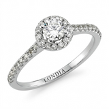 14K Gold 0.50 Carat Natural Diamond Halo Design Ring