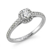14K Gold 0.50 Carat Natural Diamond Halo Design Ring