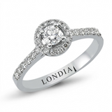 14K Gold 0.55 Carat Natural Diamond Halo Design Ring