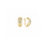 14K Gold 0.70 Carat Natural Diamond Flora Design Earrings