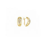 14K Gold 0.70 Carat Natural Diamond Flora Design Earrings