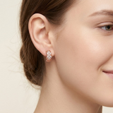 14K Gold 0.85 Carat Natural Diamond Flora Design Earrings