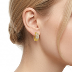 14K Gold 0.85 Carat Natural Diamond Flora Design Earrings