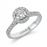 14K Gold 0.85 Carat Natural Diamond Halo Design Ring
