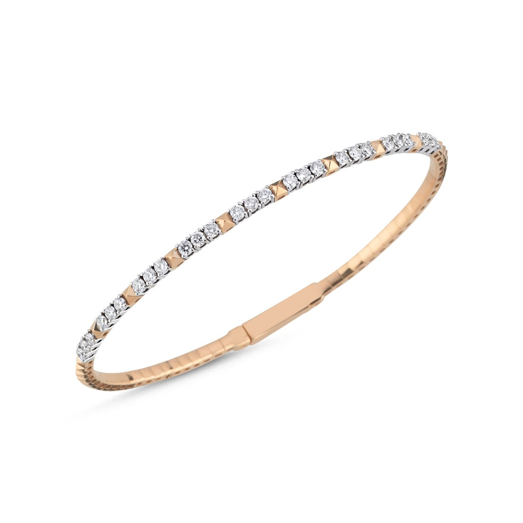 14K Gold 0.90 Carat Diamond Flexible Collection Bracelet