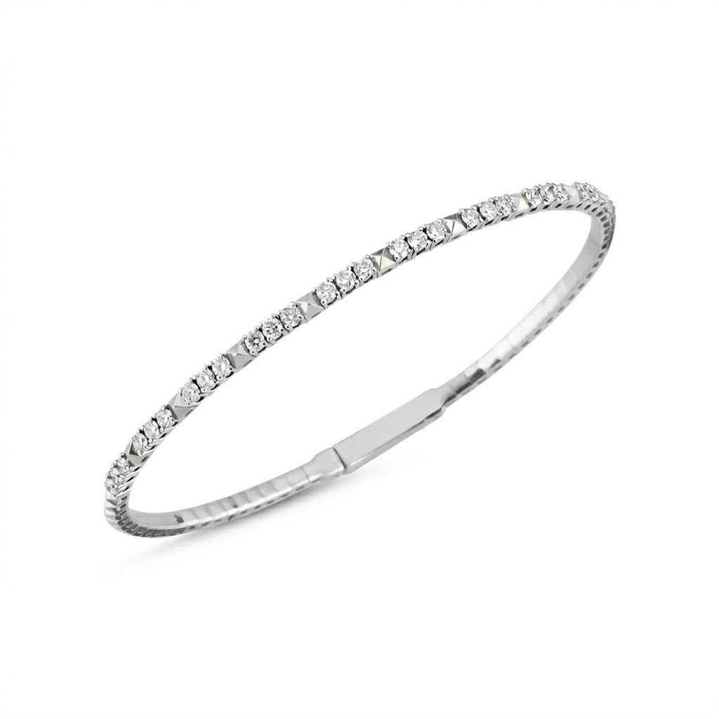 14K Gold 0.90 Carat Diamond Flexible Collection Bracelet