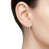 14K Gold 0.90 Ct Diamond Flexible Earrings