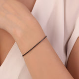 14K Gold 1.10 Carat Black Diamond Tennis Bracelet